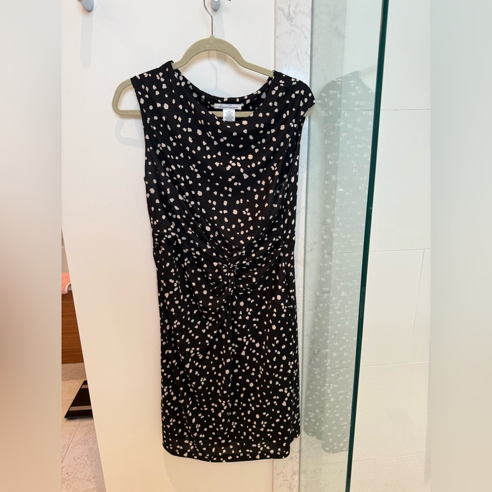 Kenneth Cole Printed Cowl-Neck Draped Midi Dress | Sculpted Silhouette